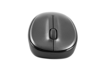 Wireless computer mouse on white background