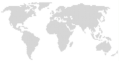 gray world map