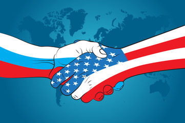 Wall Mural - USA-Russia relations