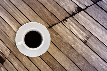 cup of coffee on table