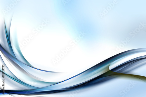 Naklejka dekoracyjna Abstract Blue Wave Design Background