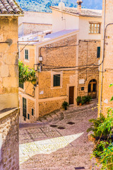 Fototapete - View of a old idyllic mountain village at Majorca Fornalutx