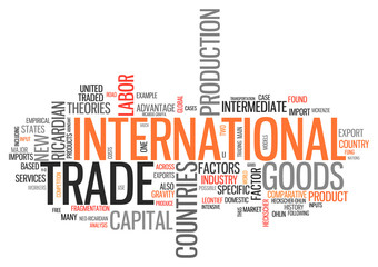 Wall Mural - Word Cloud International Trade