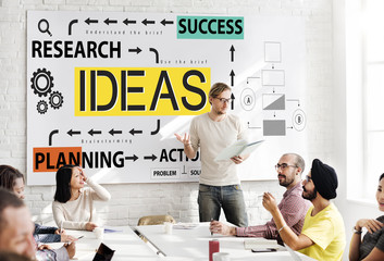 Wall Mural - ideas success planning action management concept