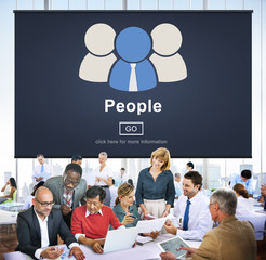 Wall Mural - People Icon Community Homepage Information Concept