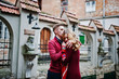 © AS Photo Family - Young beautiful stylish fashion couple in a red dress in love st
