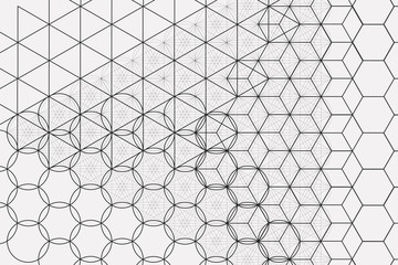 Wall Mural - sacred geometry symbols and elements background.
