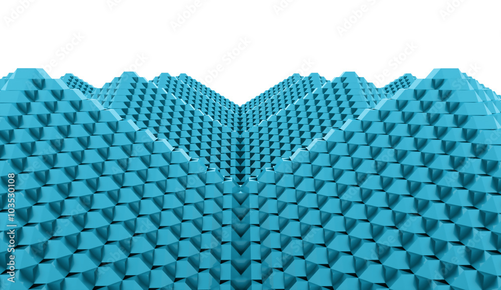 Pyramid cubes concept rendered Stock Illustration | Adobe Stock