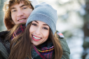 Wall Mural - Winter couple