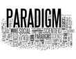 © Words Collage Cloud - Paradigm related words isolated on white backgound