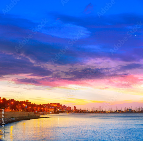 Foto Denia sunset las Rotas in Mediterranean Spain