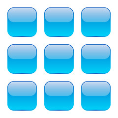 Fototapete - Blue app background in modern style with shiny effect isolated on white