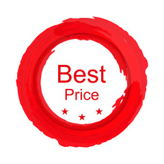 Canvas Print - colorful label circle brush stroke best price