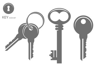 Poster - Key. Icon set