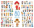 © asantosg - Kids Vector Characters Collection: Set of 80 different professions in cartoon style.