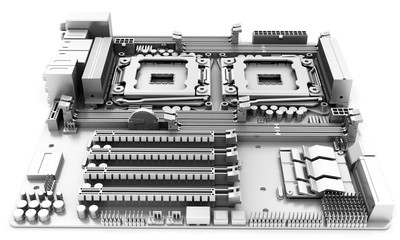 3d generic computer motherboard