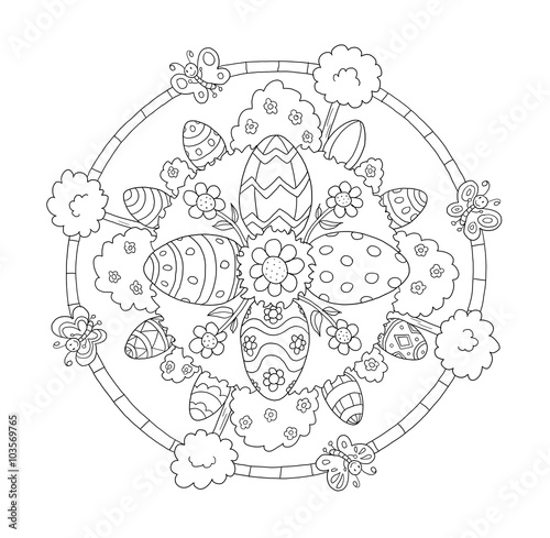 Mandala Ostern – Stock-Illustration | Adobe Stock