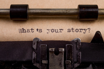 Fototapete - typed words on a Vintage Typewriter