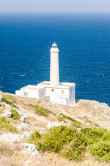 Canvas Print - The iconic lighthouse of Capo d'Otranto, Salento, Apulia, Italy