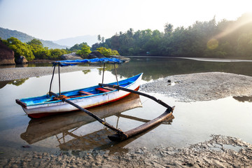 Wall Mural - Fisherman boat at Goa beach