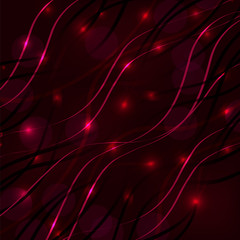 A deep red background. Tape.