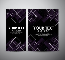 Wall Mural - Abstract purple squares pattern. Brochure business design template or roll up. Vector illustration