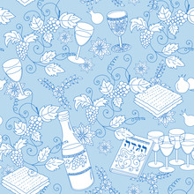 Passover Seamless Pattern Background