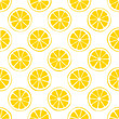 lemon seamless pattern  white background