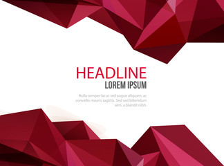 Poster - Abstract vector template design, brochure, Web sites,  leaflet, with colorful geometric triangular backgrounds