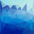Polygonal mosaic background in blue and ultramarine colors.