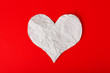 crumpled paper heart