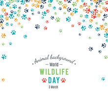 Abstract Banner Promotion Of World Wild Life Day