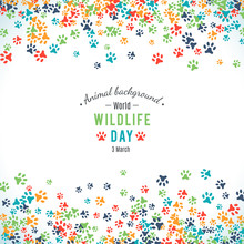Vector Background Of World Wildlife Day