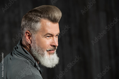 Fotografie, Obraz Concept for stylish adult man with beard