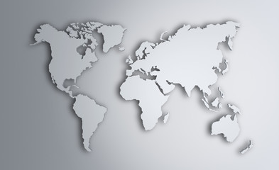  World Map. Image with clipping path