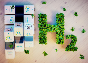 Wall Mural - hydrogen energy concept