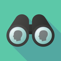 Sticker - Illustration of a binoculars viewing a male head