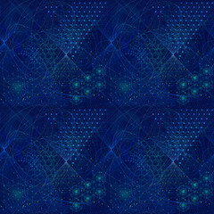 Wall Mural - sacred geometry symbols and elements wallpaper pattern
