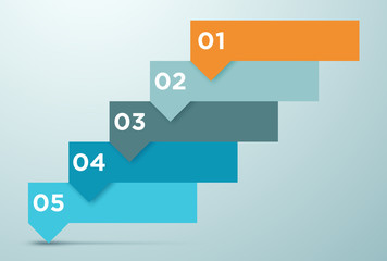 Poster - infographic business options as steps 1