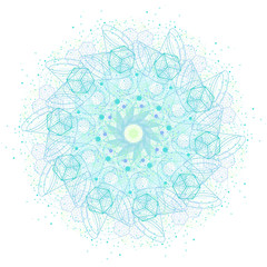 Wall Mural - Sacred geometry symbols and elements mandala.