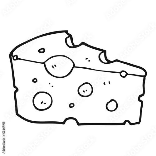 black and white cartoon cheese Stock 벡터 Adobe Stock