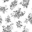 Grey Flowers Seamless Pattern