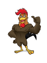 Cartoon Rooster Thumb Up