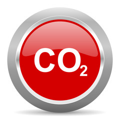 Poster - carbon dioxide red metallic chrome web circle glossy icon