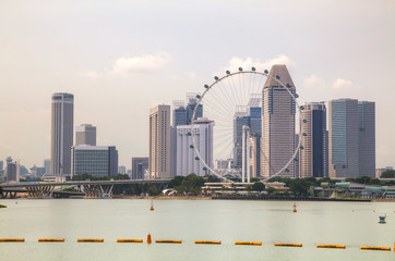 Poster - Downtown Singapore as seen from the Marina Bay