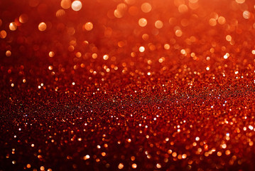 Wall Mural - red orange glitter bokeh texture abstract background