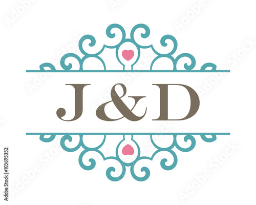 J D Initial Ornament Wedding Logo Buy This Stock Vector And Explore Similar Vectors At Adobe Stock Adobe Stock