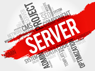 Aufkleber - Server word cloud concept