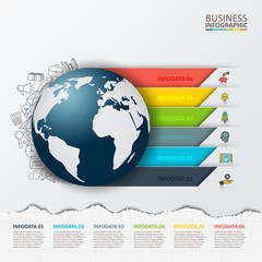 Aufkleber - Vector modern infographics global template.