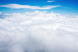 Fototapeta Londyn - Clouds. view from the window of an airplane flying.